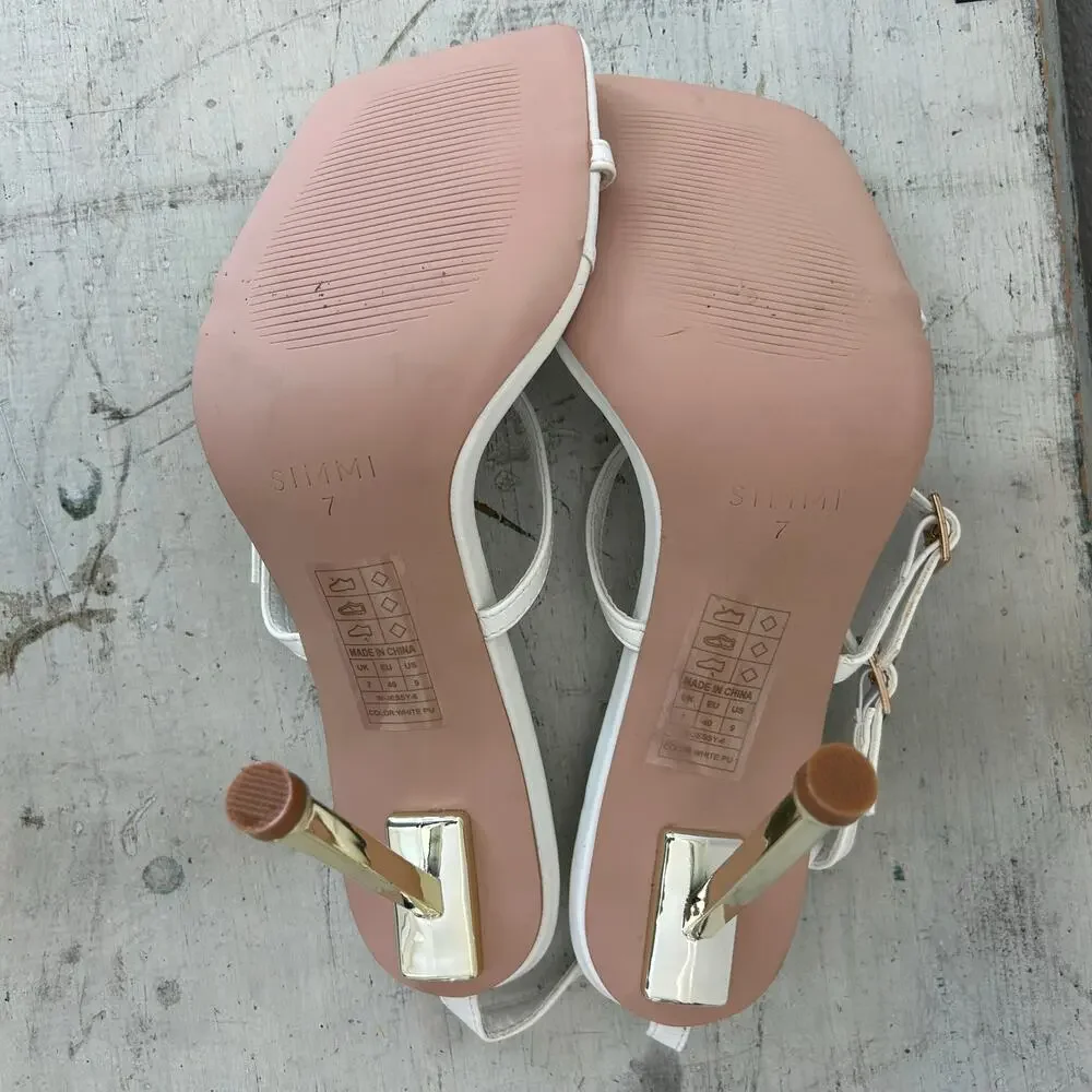 New Simmi London asos high heeled sandals square toe strappy heels summer 9